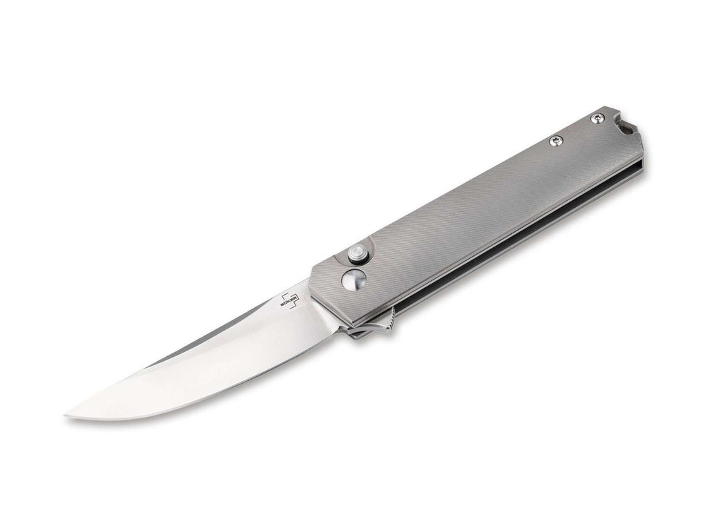 Böker Kwaiken Push Button Flipper Silber