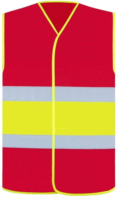 Korntex Warweste Comfort-Fit mit vier Reflexstreifen Neonorange L