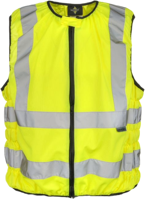 Korntex Hi-Vis Mesh Motorrad Warnweste Neongelb